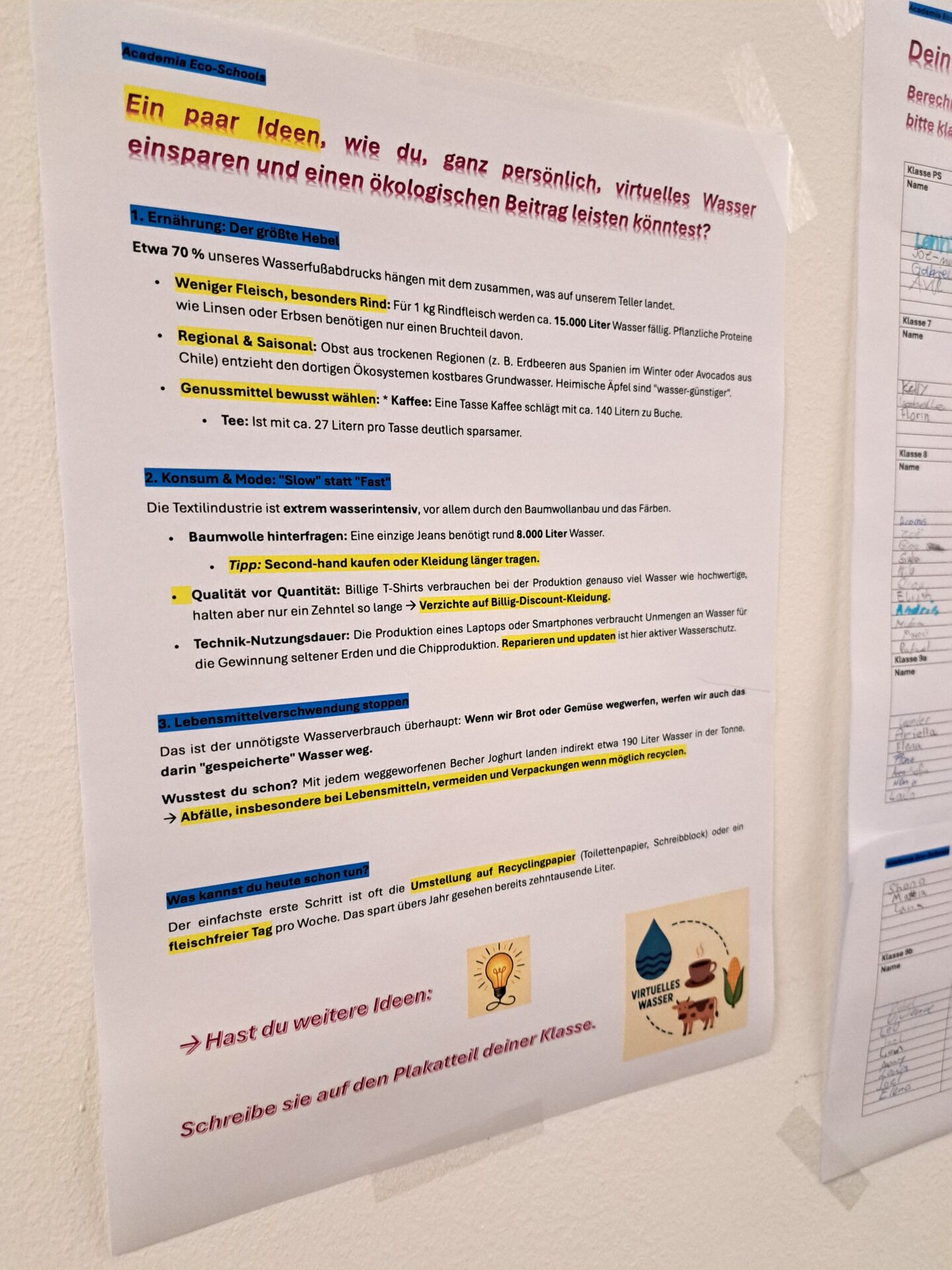 Tipps zum virtuellen Wassersparen